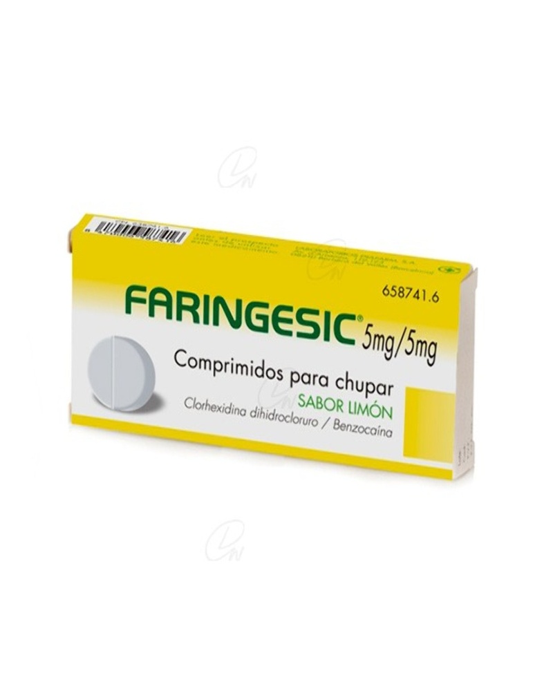 FARINGESIC 5 mg/5 mg PASTILHAS PARA CHUPAR SABOR LIMÃO