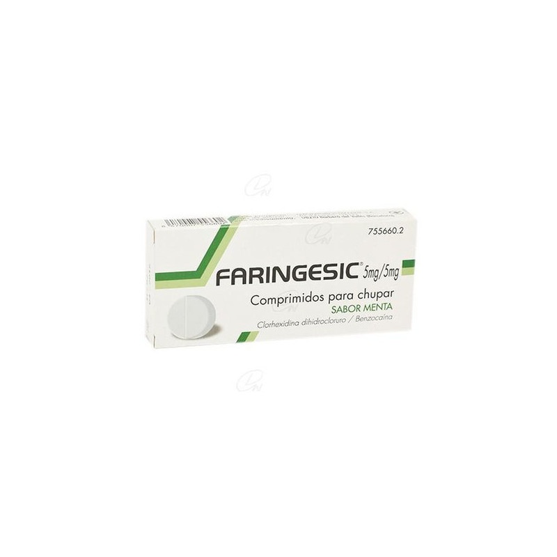 FARINGESIC 5 mg/5 mg PASTILHAS PARA CHUPAR SABOR MENTA