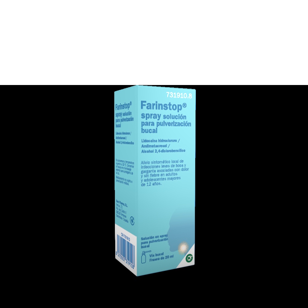 FARINSTOP SPRAY SOLUÇÃO PARA PULVERIZAÇÃO ORAL