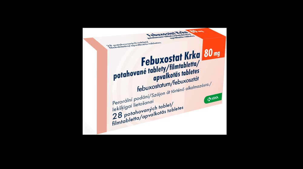 FEBUXOSTAT KRKA 80 mg COMPRIMIDOS REVESTIDOS POR PELÍCULA