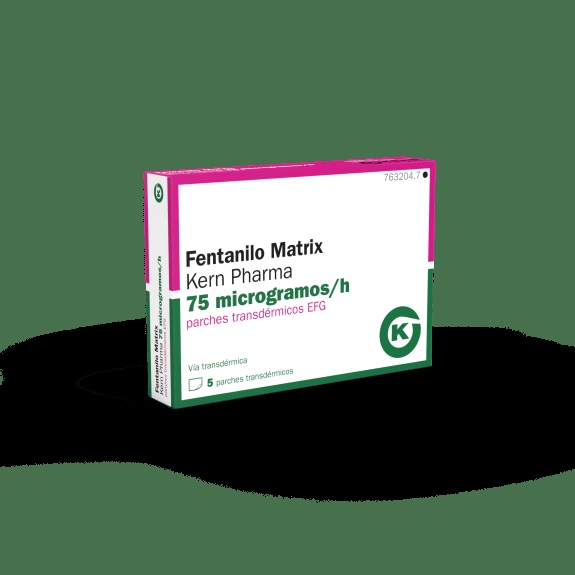 FENTANIL MATRIX KERN PHARMA 75 microgramas/hora DESPERDÍVEIS TRANSDÉRMICOS