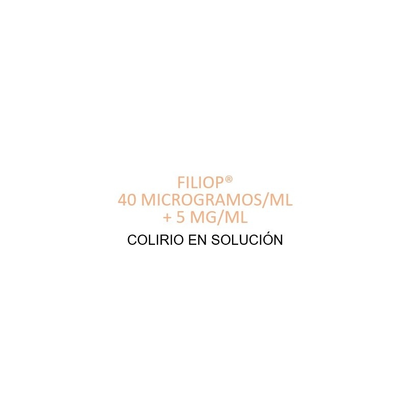 FILIOP 40 microgramas/ml + 5 mg/ml COLÍRIO EM SOLUÇÃO
