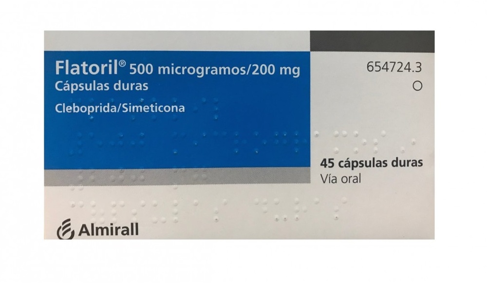 FLATORIL 500 microgramas/200 mg CÁPSULAS DURAS