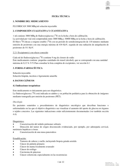 FLUORSCAN 3000 MBq/ml SOLUÇÃO INJETÁVEL