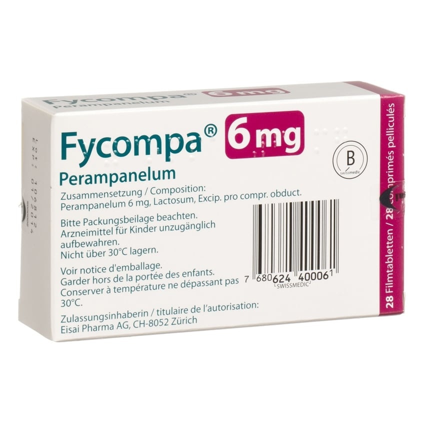 FYCOMPA 6 mg COMPRIMIDOS REVESTIDOS POR PELÍCULA