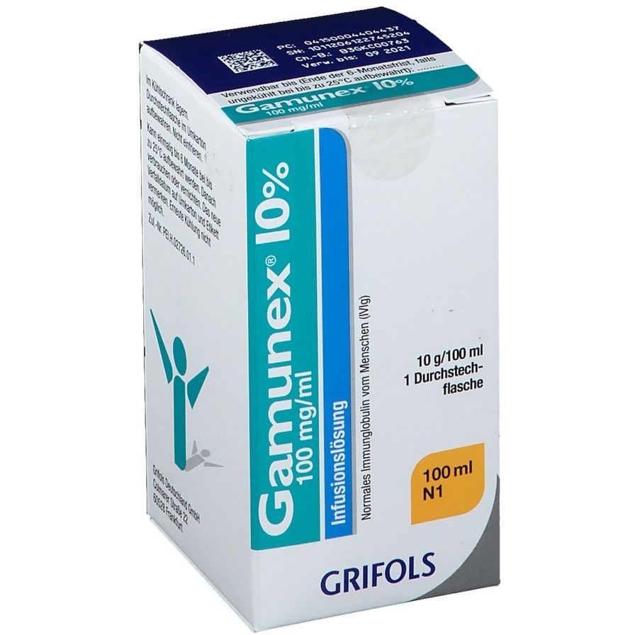 GAMUNEX 100 mg/mL SOLUÇÃO PARA PERFUSÃO