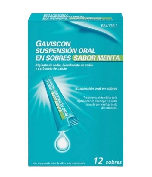 GAVISCON SUSPENSÃO ORAL EM SACHÊS SABOR MENTA