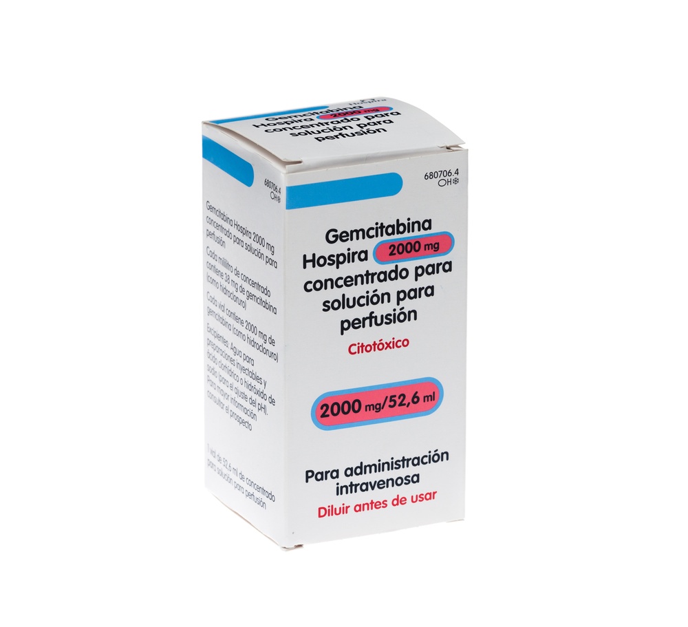 GEMCITABINA AUROVITAS SPAIN 2000 mg CONCENTRADO PARA SOLUÇÃO PARA PERFUSÃO