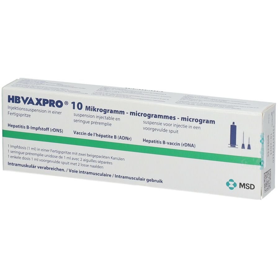 HBVAXPRO 10 microgramas SUSPENSÃO INJETÁVEL