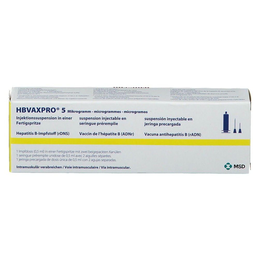 HBVAXPRO 5 microgramas SUSPENSÃO INJETÁVEL