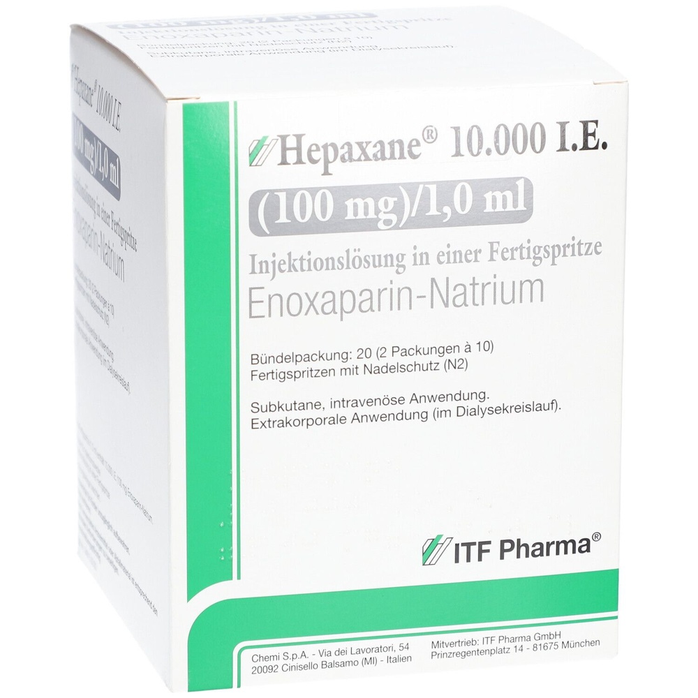 HEPAXANE 10.000 UI (100 mg)/1 mL SOLUÇÃO INJETÁVEL EM SERINGA PREENCHIDA