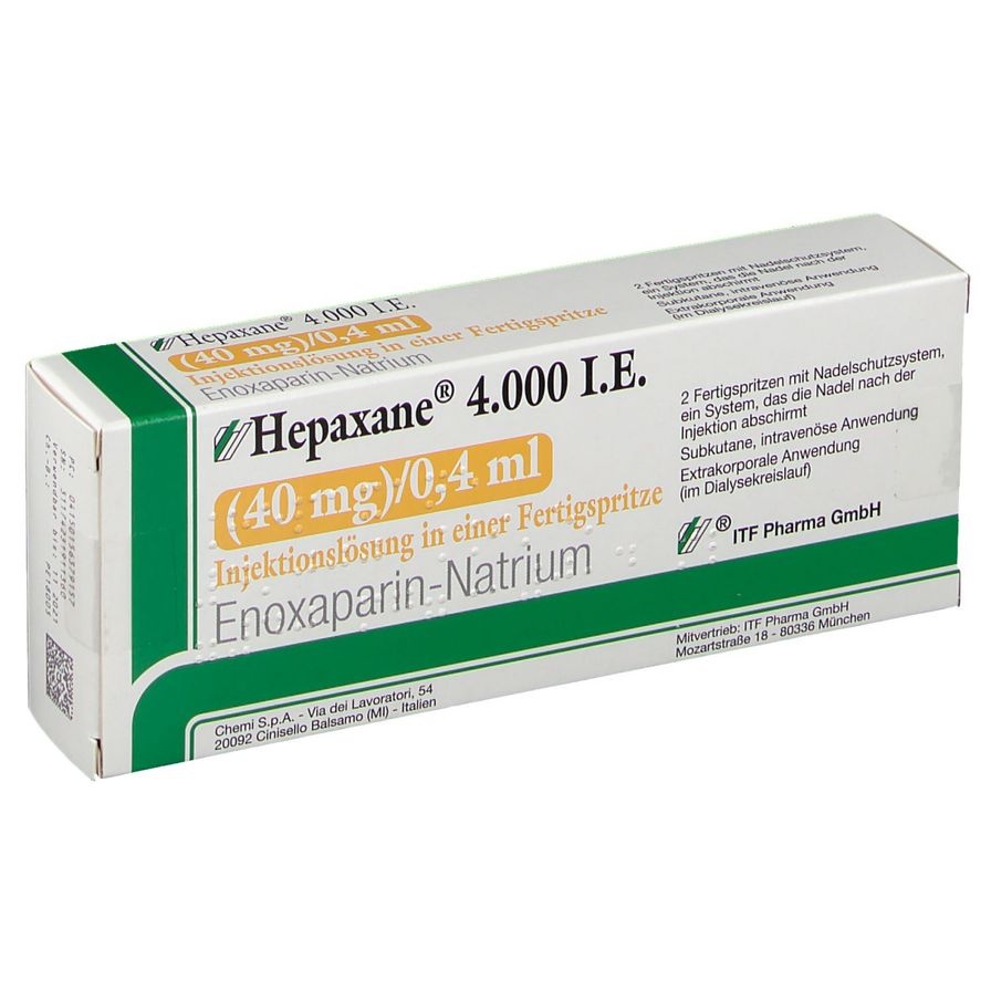 HEPAXANE 4.000 UI (40 mg)/0,4 mL SOLUÇÃO INJETÁVEL EM SERINGA PREENCHIDA
