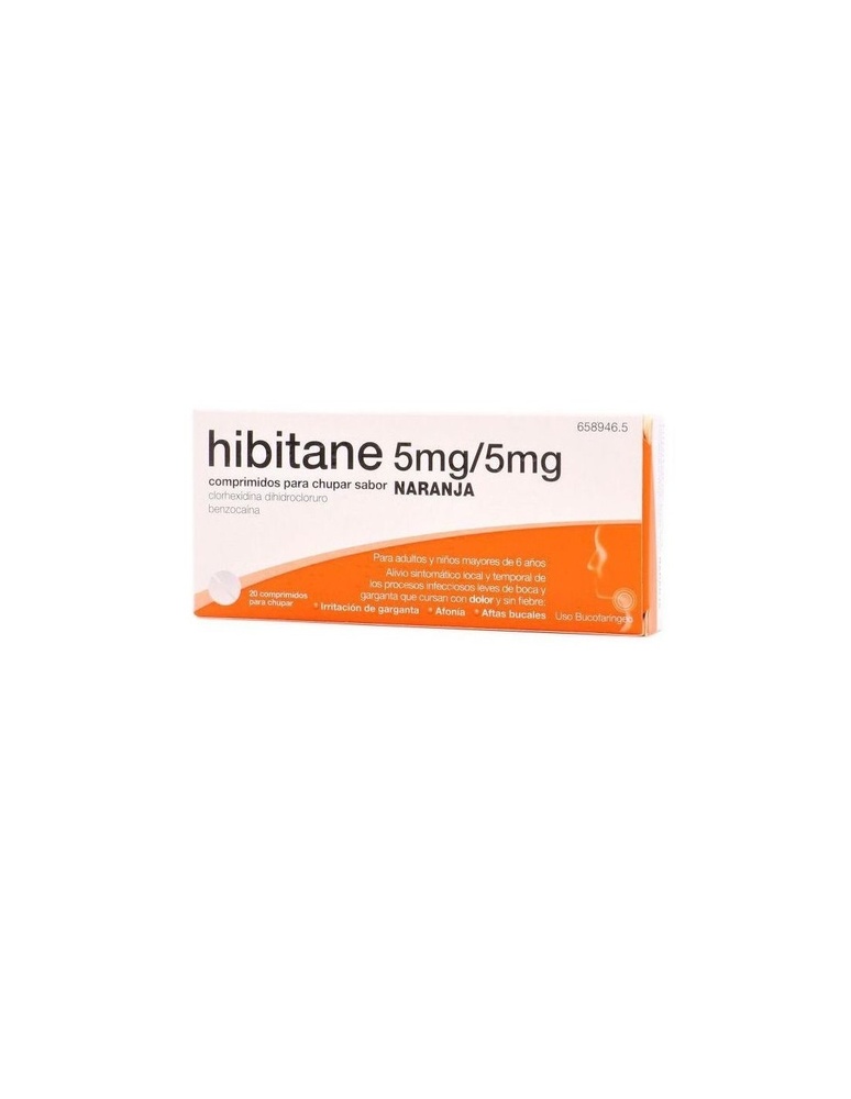 HIBITANE 5mg/5mg PASTILHAS SABOR LARANJA