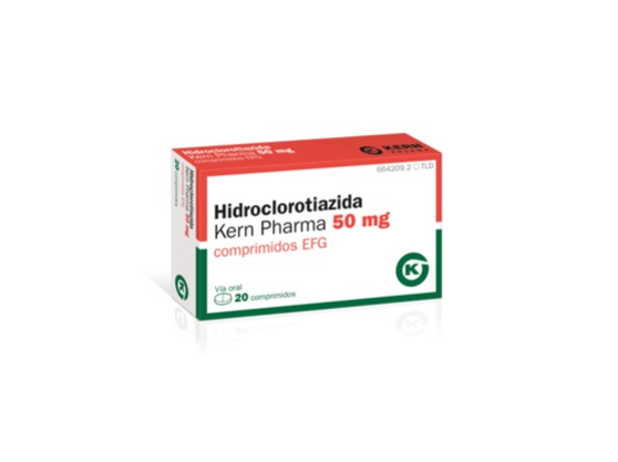 HIDROCLOROTIAZIDA KERN PHARMA 50 mg COMPRIMIDOS