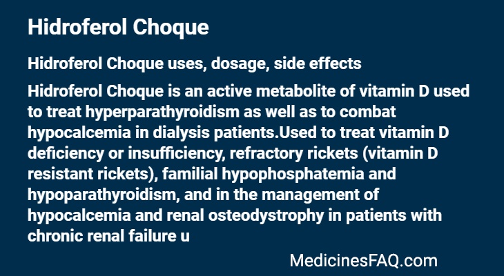 HIDROFEROL CHOQUE 3 mg SOLUÇÃO ORAL
