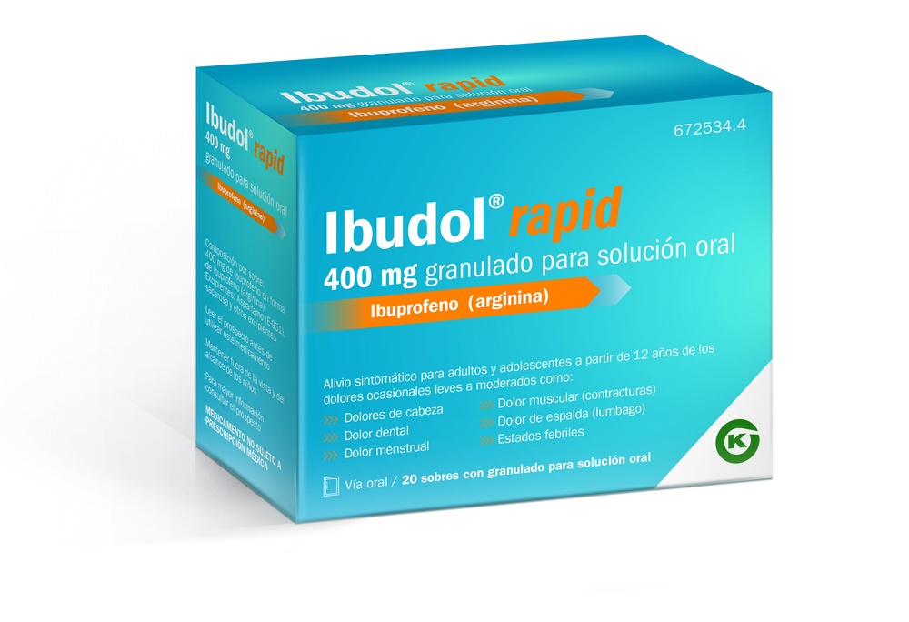 IBUDOL RAPID 400 mg GRÂNULOS PARA SOLUÇÃO ORAL