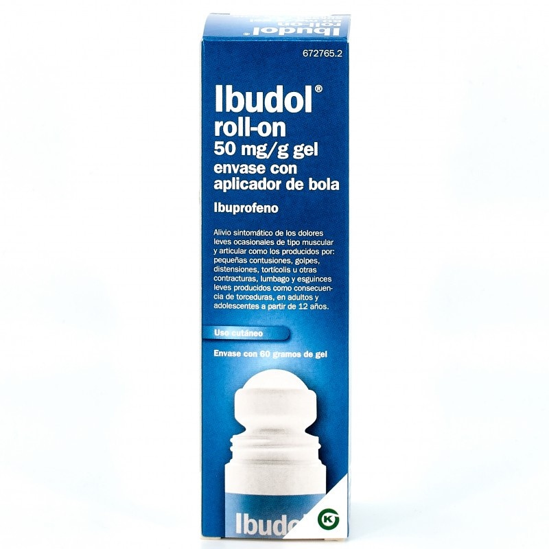 IBUDOL ROLL-ON 50 mg/g GEL com aplicador de bola