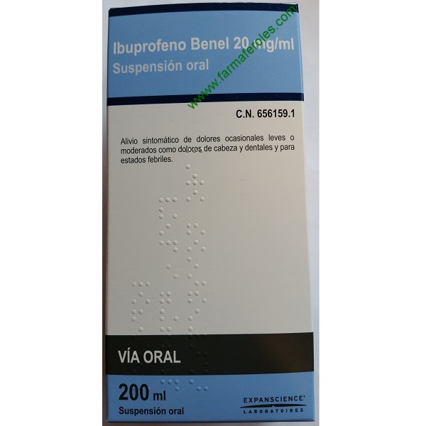 IBUPROFENO BENEL 20 mg/ml SUSPENSÃO ORAL