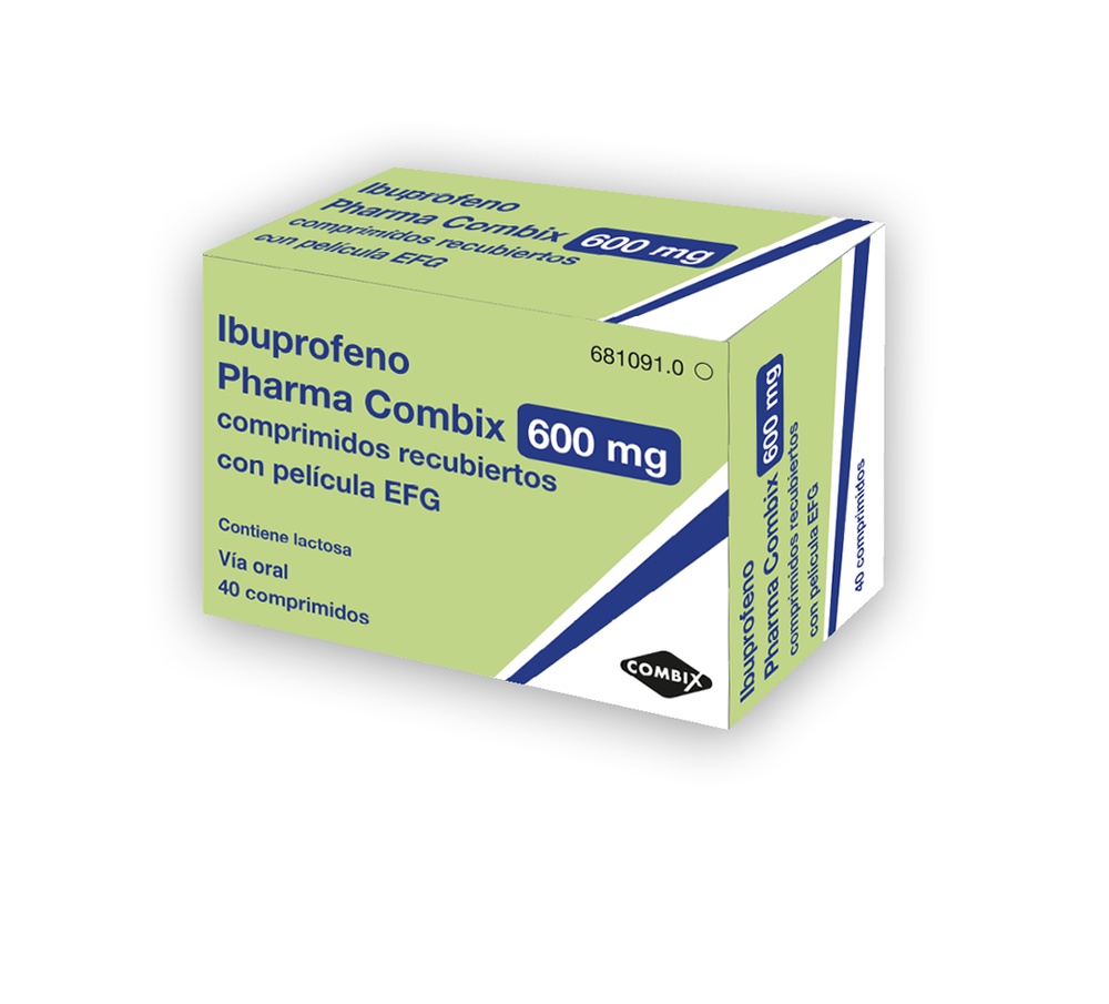IBUPROFENO PHARMA COMBIX 600 mg COMPRIMIDOS REVESTIDOS POR PELÍCULA