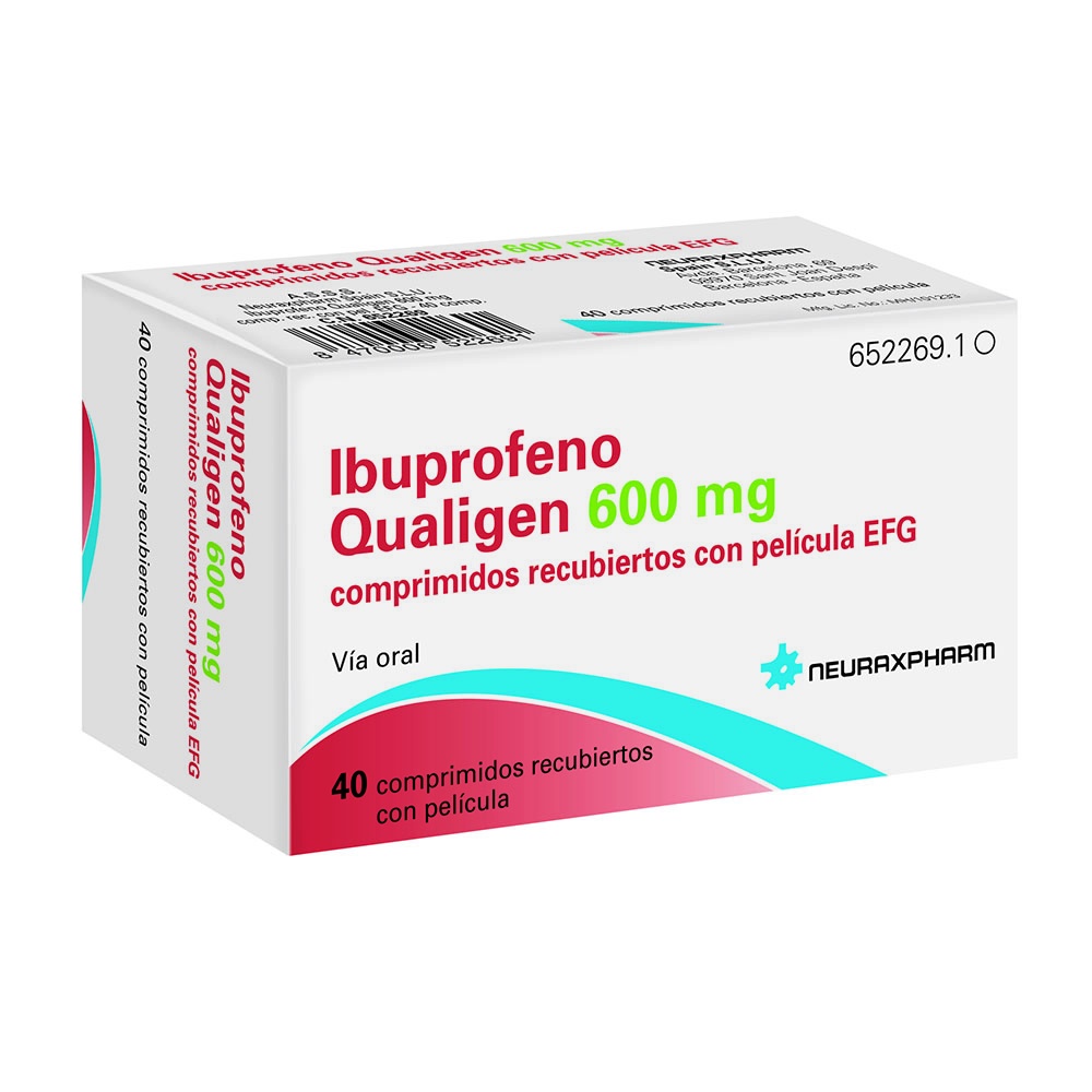IBUPROFENO QUALIGEN 600 mg COMPRIMIDOS REVESTIDOS POR PELÍCULA