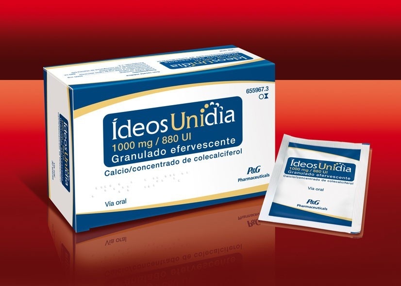 IDEOS UNIDIA 1000 mg/880 UI GRÂNULOS EFERVESCENTES