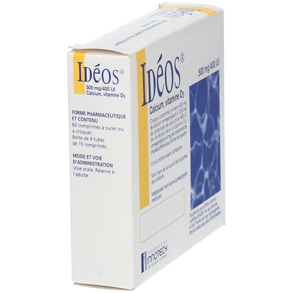 IDEOS 500 mg/2.000 UI COMPRIMIDOS MASTIGÁVEIS