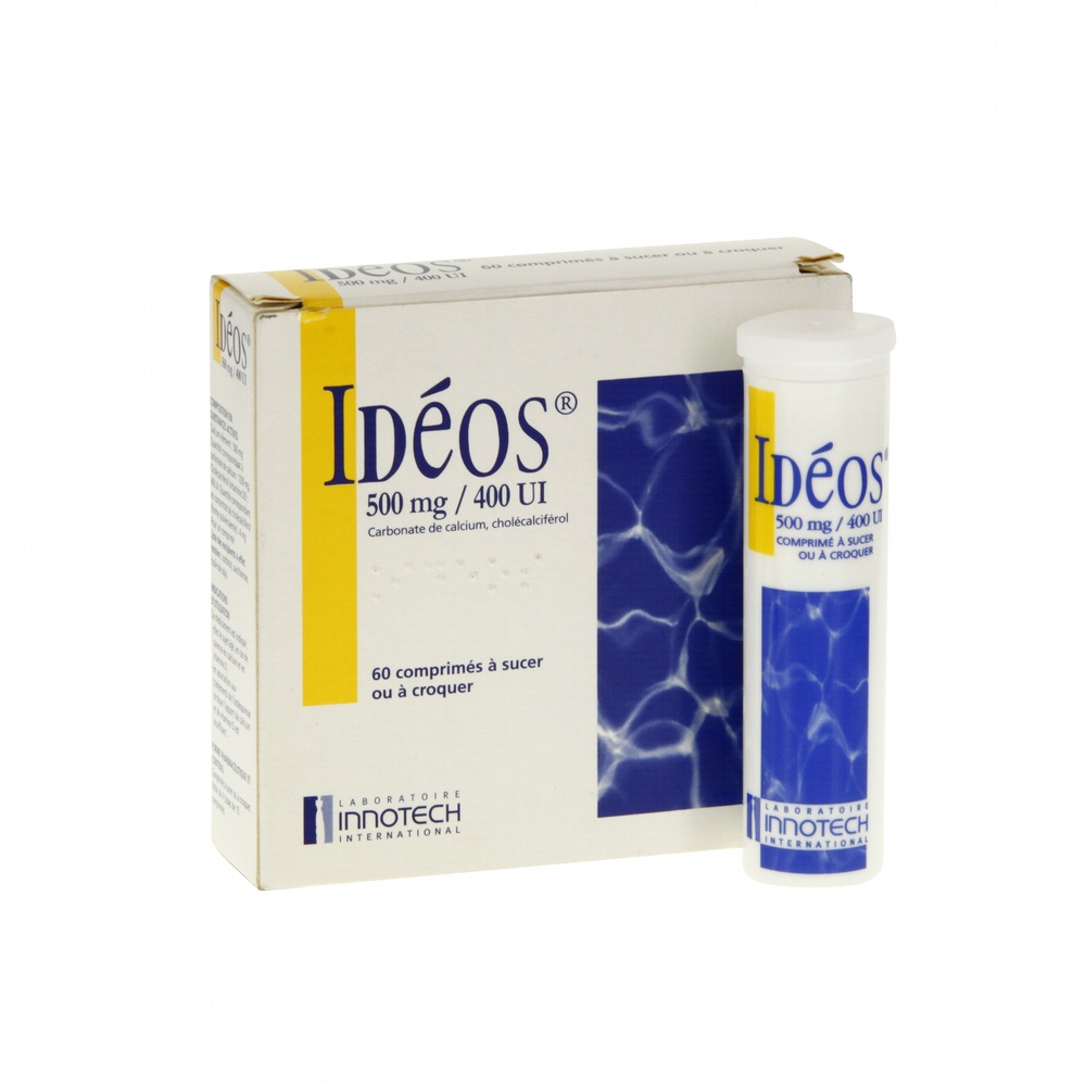 IDEOS 500 mg/400 UI COMPRIMIDOS MASTIGÁVEIS
