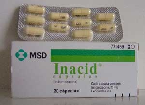 INACID 25 mg CÁPSULAS DURAS