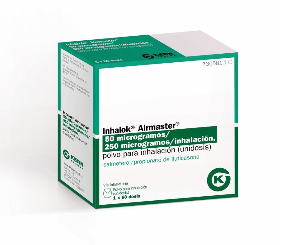 INHALOK AIRMASTER 50 microgramas/250 microgramas para inalação, pó para inalação (dose única)