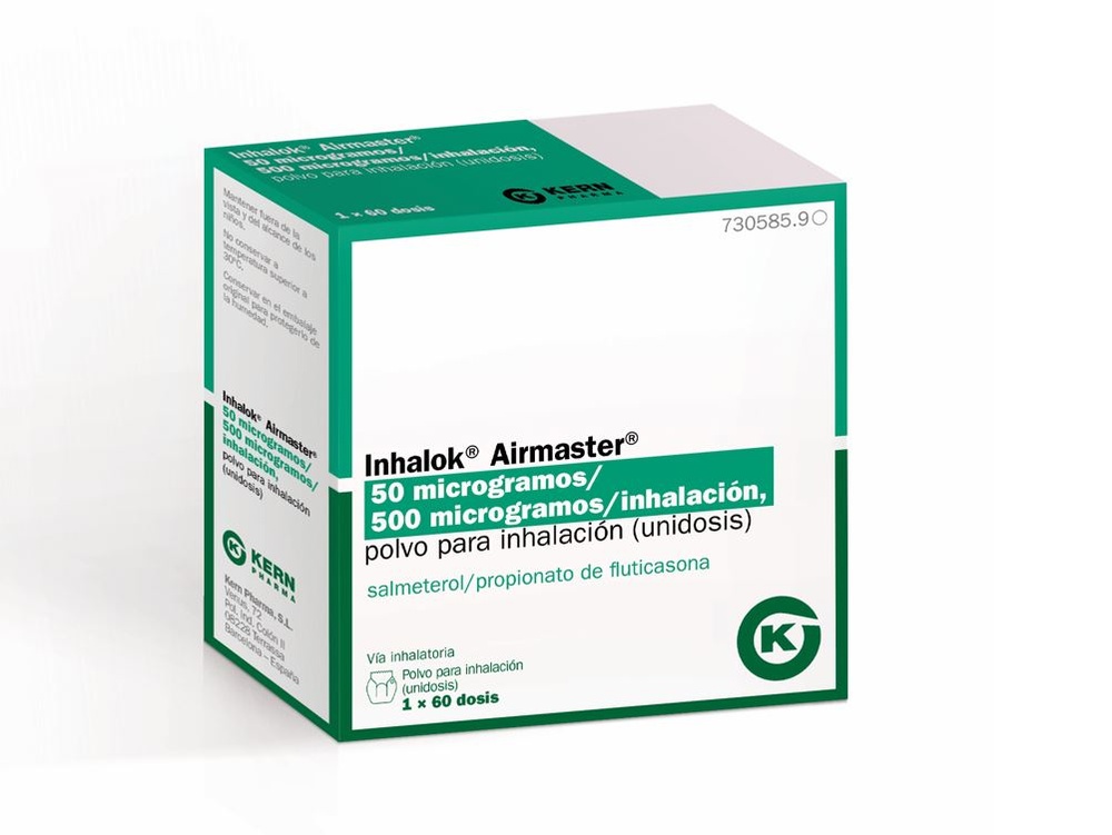 INHALOK AIRMASTER 50 microgramas/500 microgramas para inalação, pó para inalação (dose única)