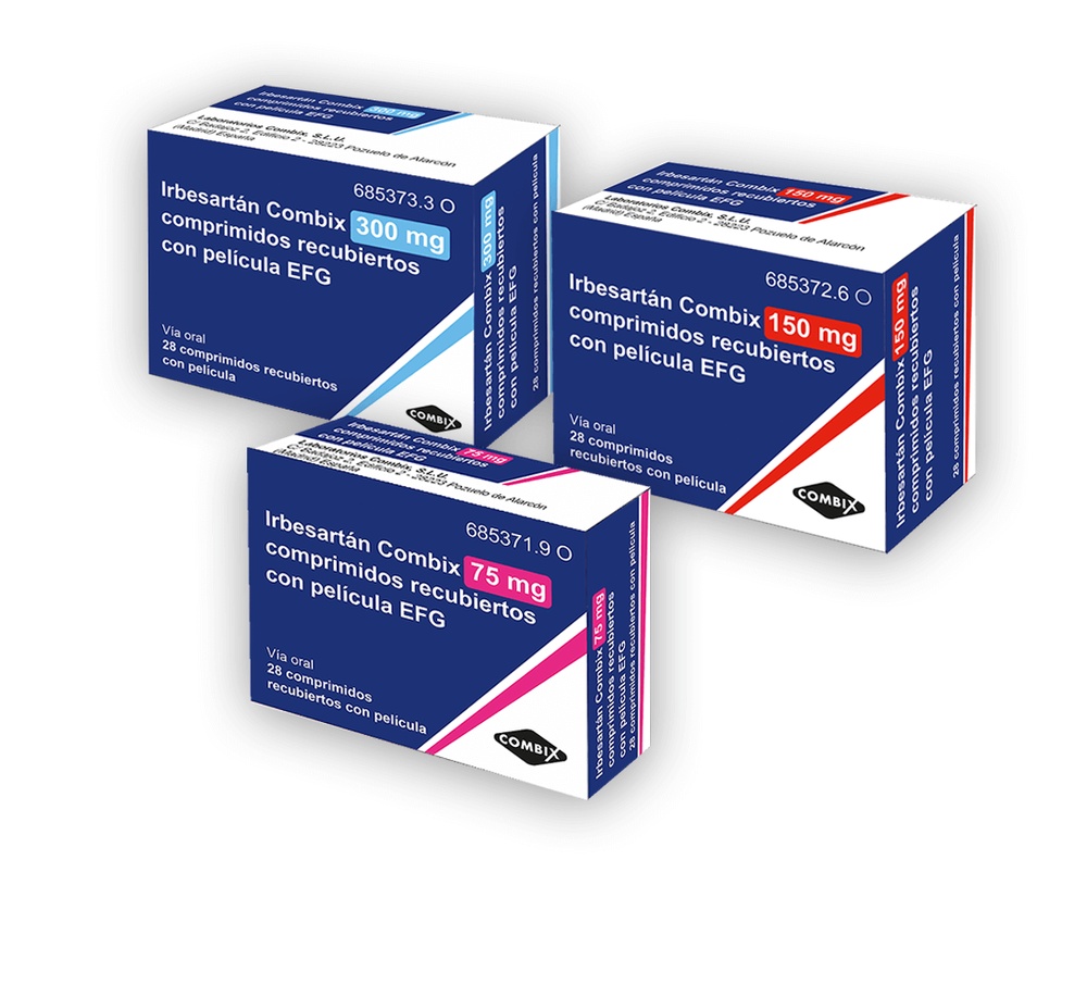 IRBESARTAN COMBIX 150 mg COMPRIMIDOS REVESTIDOS POR PELÍCULA
