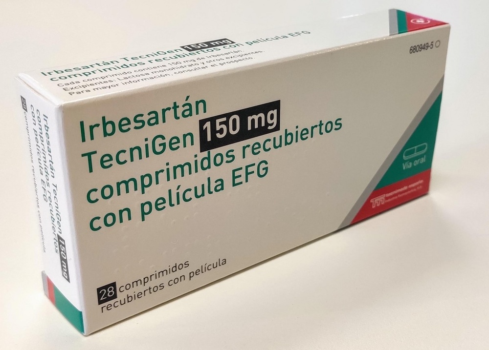 IRBESARTAN TARBIS 150 mg COMPRIMIDOS REVESTIDOS POR PELÍCULA