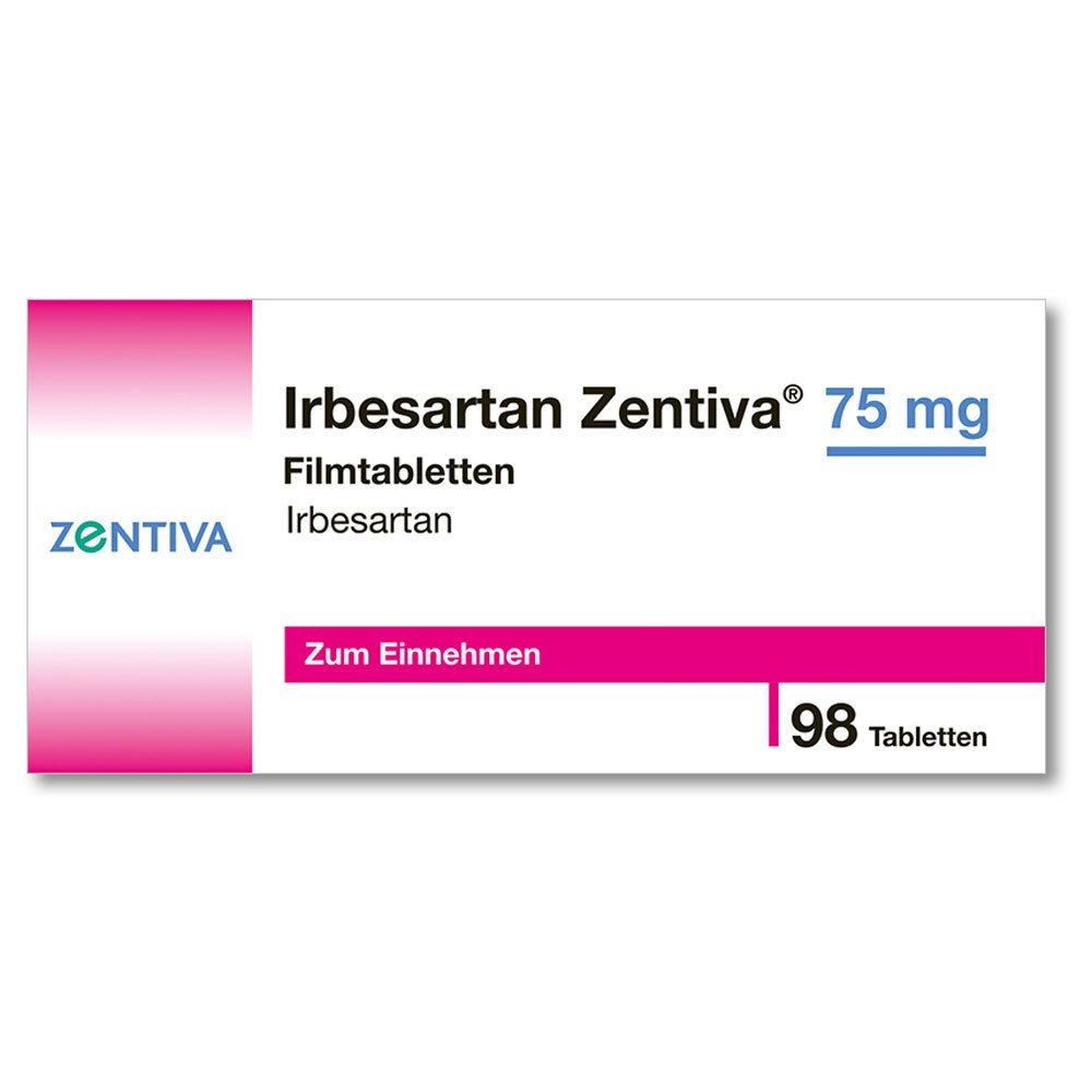 IRBESARTAN ZENTIVA 75 mg COMPRIMIDOS REVESTIDOS POR PELÍCULA