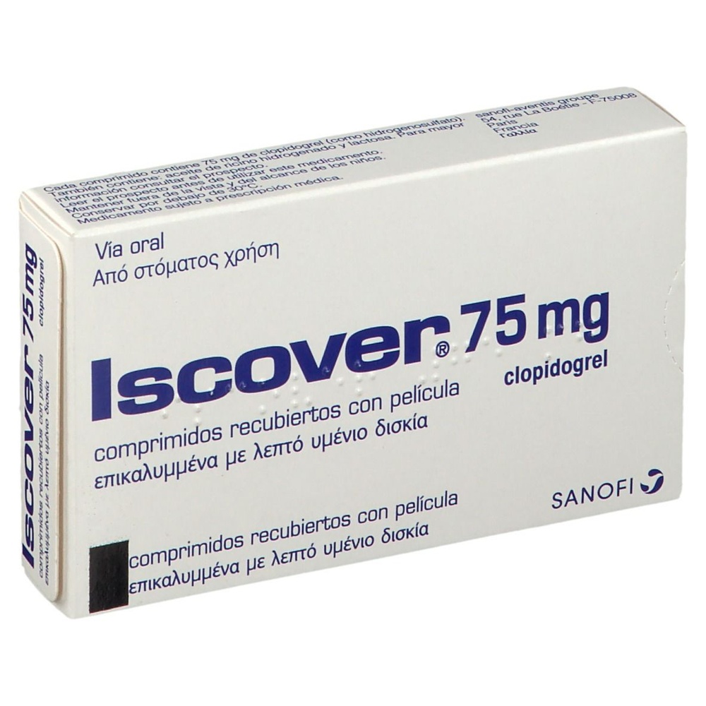 ISCOVER 75 mg COMPRIMIDOS REVESTIDOS POR PELÍCULA