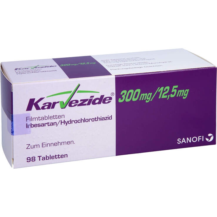 KARVEZIDE 300 mg/12,5 mg COMPRIMIDOS REVESTIDOS POR PELÍCULA