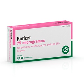 KERIZET 75 microgramas COMPRIMIDOS REVESTIDOS POR PELÍCULA