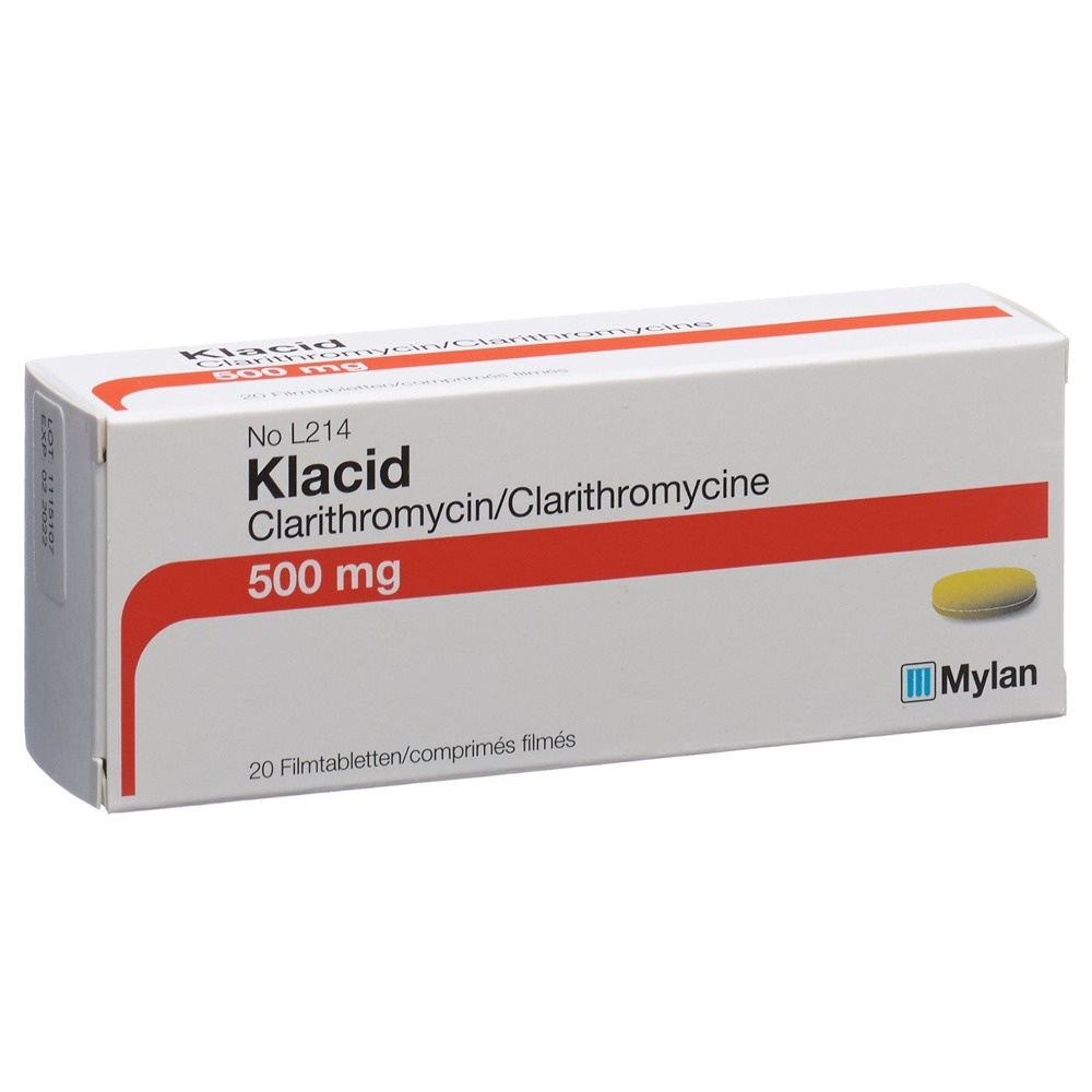 KLACID 500 mg COMPRIMIDOS REVESTIDOS POR PELÍCULA