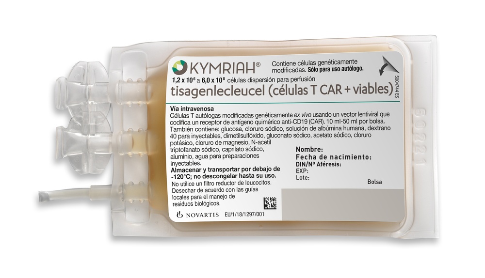 KYMRIAH 1,2 x 10^6 - 6,0 x 10^8 células dispersão para perfusão
