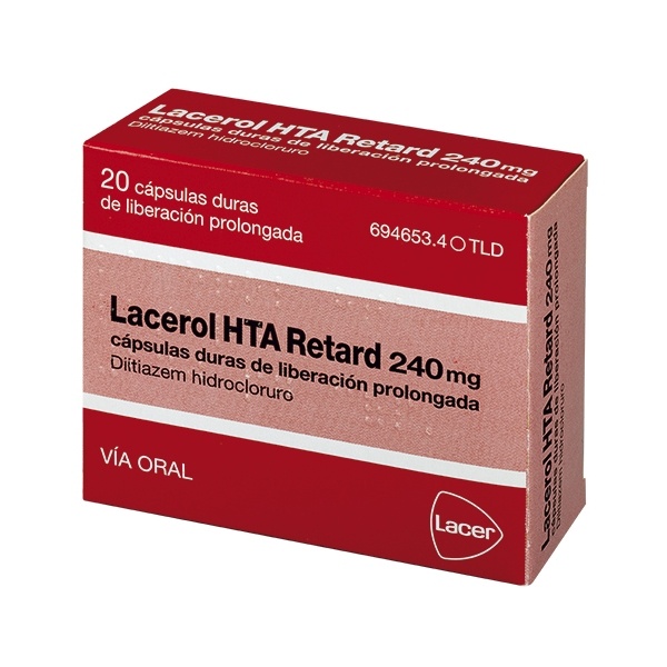 LACEROL HTA RETARD 240 mg CÁPSULAS DURAS DE LIBERTAÇÃO PROLONGADA