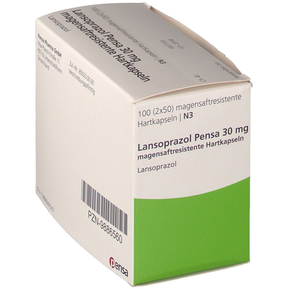 LANSOPRAZOL PENSA 30 mg CÁPSULAS DURAS GASTRORRESISTENTES