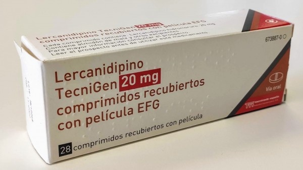 LERCANIDIPINA TEVAGEN 20 mg COMPRIMIDOS REVESTIDOS POR PELÍCULA