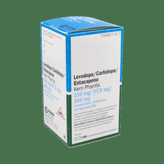 LEVODOPA/CARBIDOPA/ENTACAPONA KERN PHARMA 150 mg / 37,5 mg / 200 mg COMPRIMIDOS REVESTIDOS POR PELÍCULA