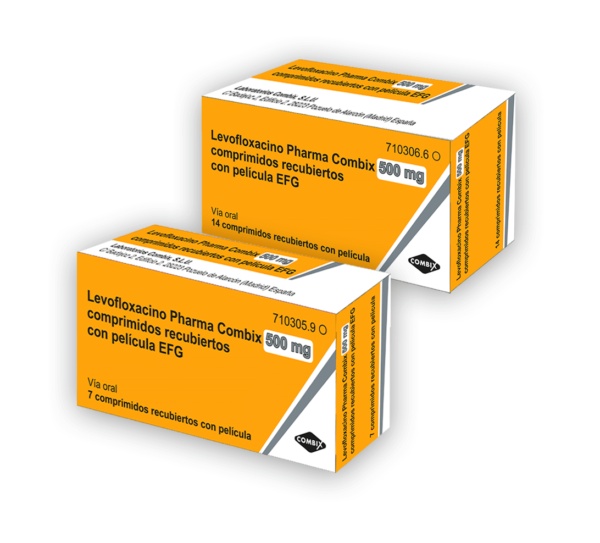 LEVOFLOXACINA PHARMA COMBIX 500 mg COMPRIMIDOS REVESTIDOS POR PELÍCULA