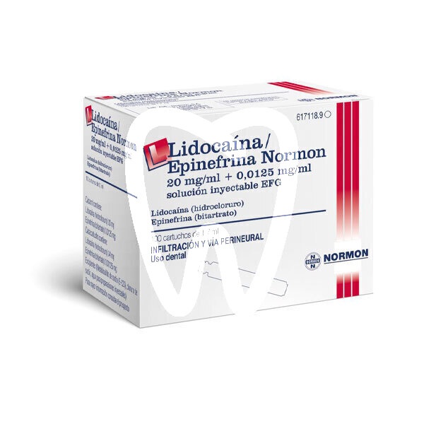 LIDOCAÍNA NORMON 20 mg/ml SOLUÇÃO INJETÁVEL