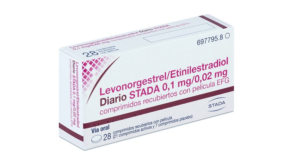LINELLE DIARIO 0,1mg/0,02mg COMPRIMIDOS REVESTIDOS POR PELÍCULA