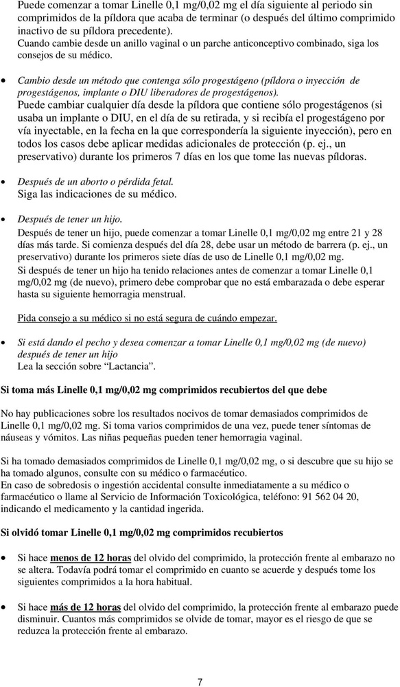 LINELLE 0,1mg/0,02mg COMPRIMIDOS REVESTIDOS POR PELÍCULA