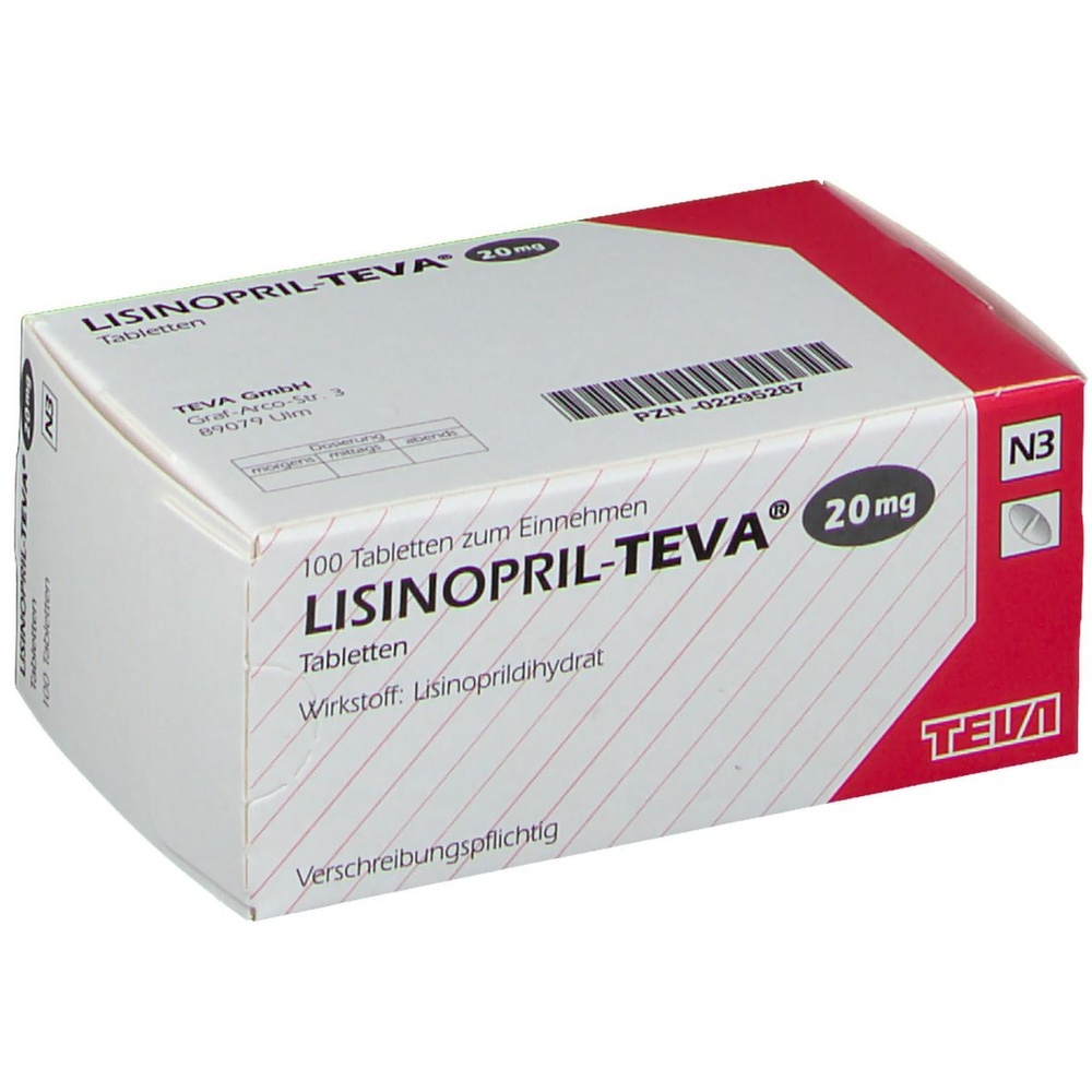 LISINOPRIL TEVA-RATIOPHARM 20 mg COMPRIMIDOS