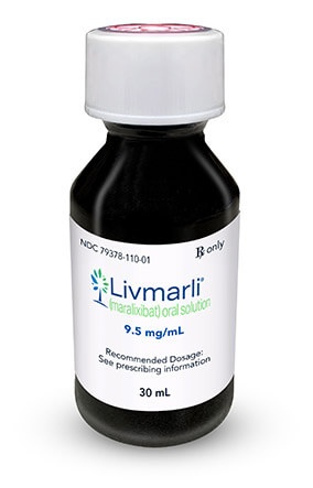 LIVMARLI 9,5 mg/mL SOLUÇÃO ORAL
