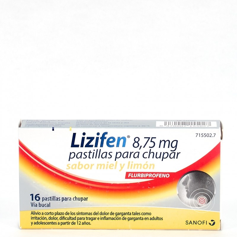LIZIFEN 8,75 mg PASTILHAS PARA CHUPAR SABOR MEL E LIMÃO