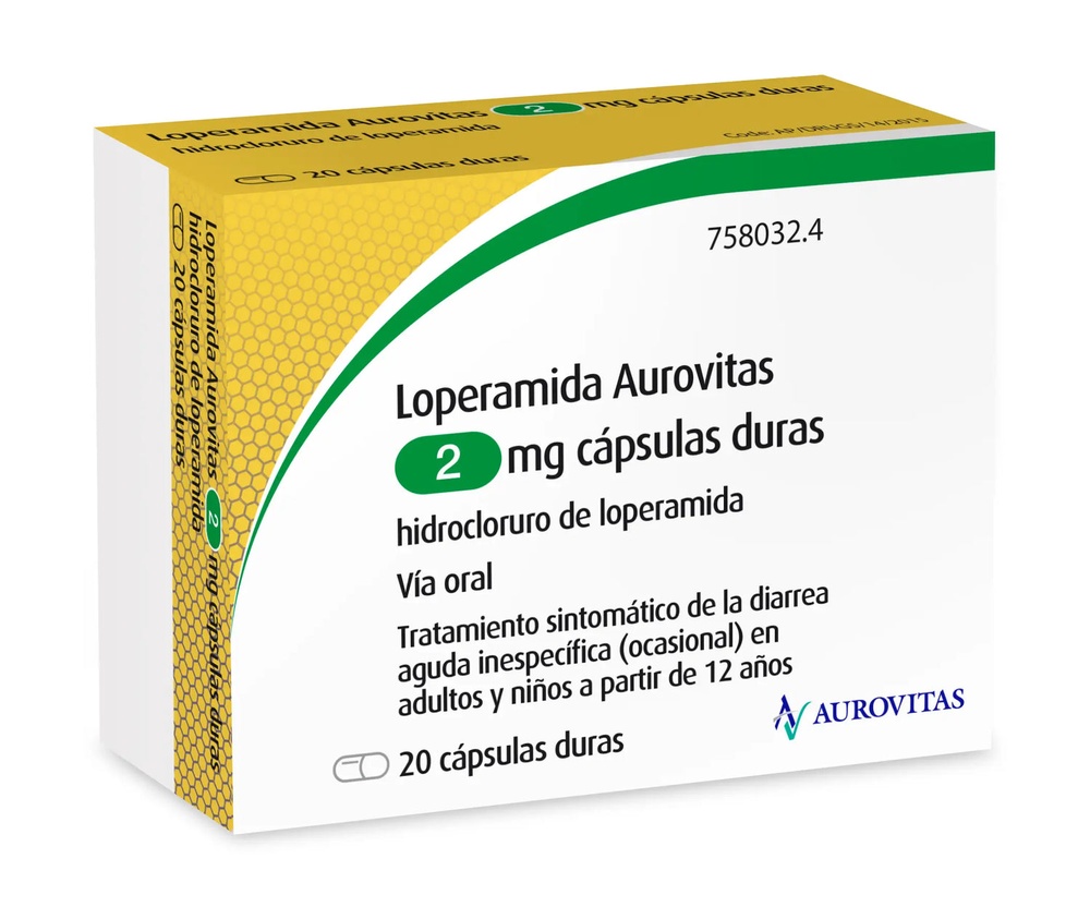 LOPERAMIDA AUROVITAS 2 mg CÁPSULAS DURAS